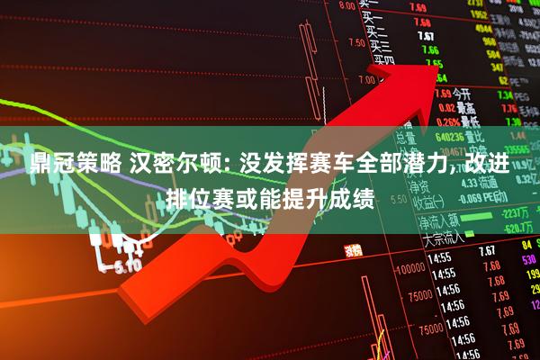 鼎冠策略 汉密尔顿: 没发挥赛车全部潜力, 改进排位赛或能提升成绩